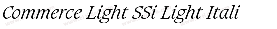 Commerce Light SSi Light Italic字体转换